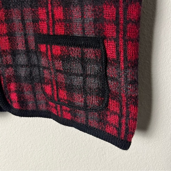 Vintage Wool Plaid‎ Vest Eclectic Grandpa Classic Zip Front Size Small Academia - Picture 2 of 6